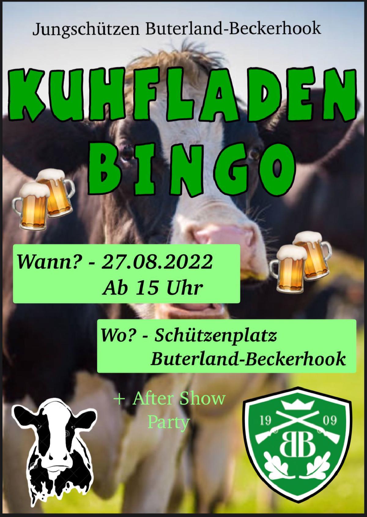 Flyer zum Kuhfladenbingo 2022